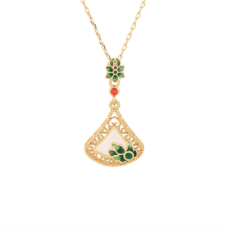 Small Skirt Fan-shaped Vintage Court Style Necklaces