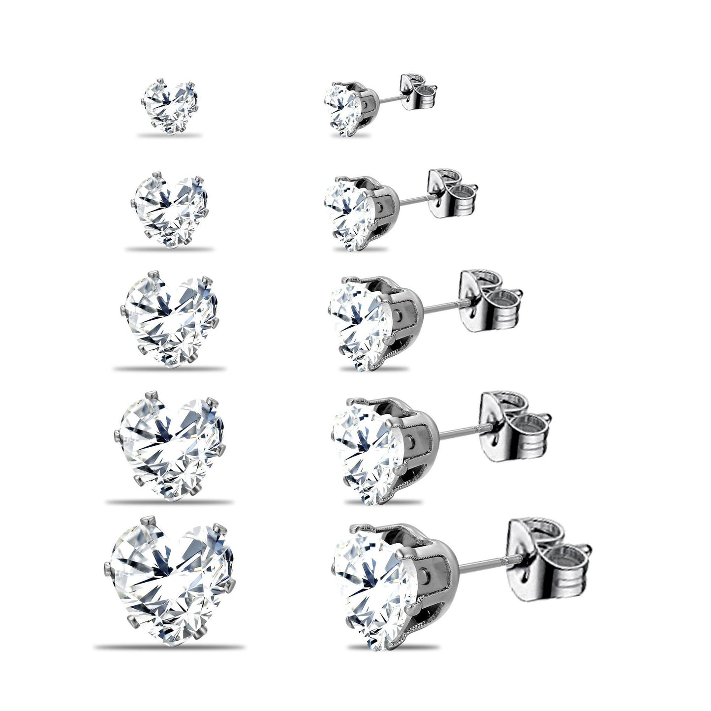 Simple Graceful Classic Inlaid Rhinestone Pairs Earrings