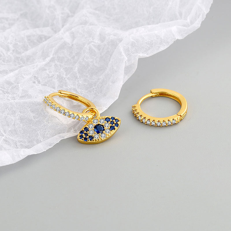 Evil Eyes Ohrclip Blau Einfache Fashionmonger Ohrringe