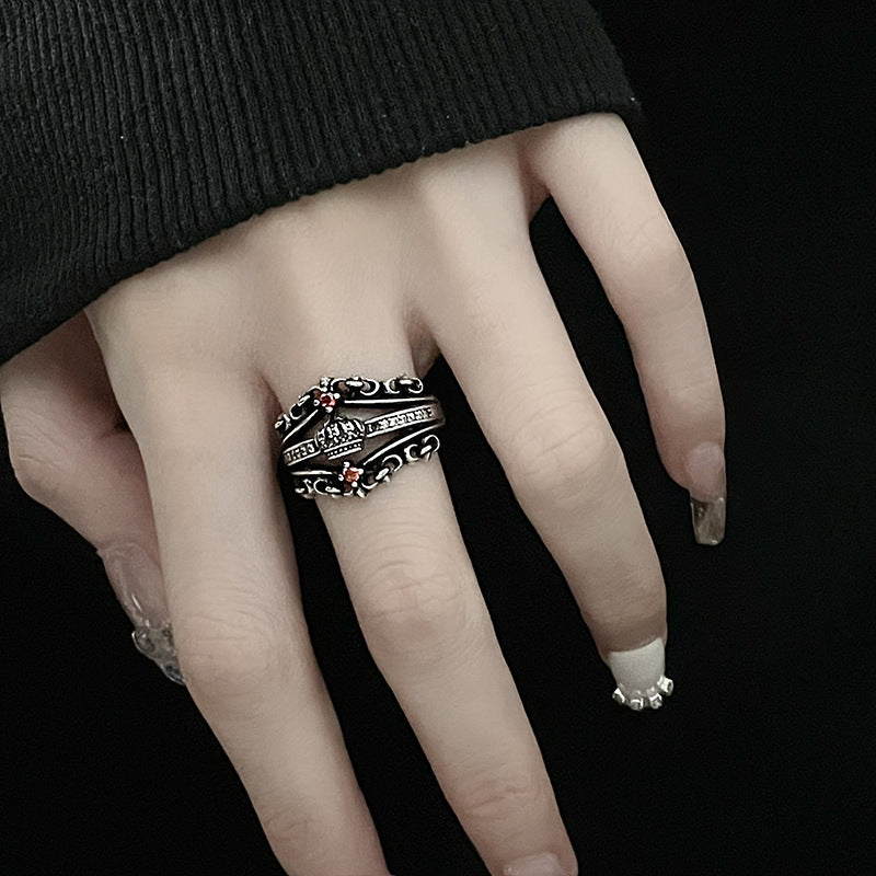 Women's Cross Crown Punk Retro High-grade Personality For Rings