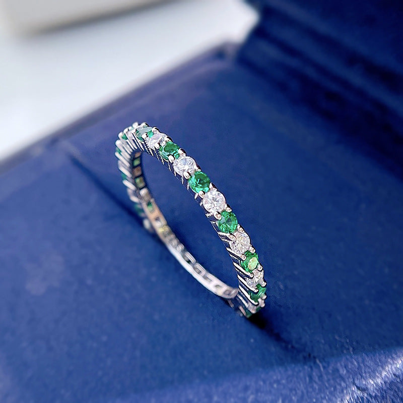 Sier Colors Gem Design Cold Style Rings