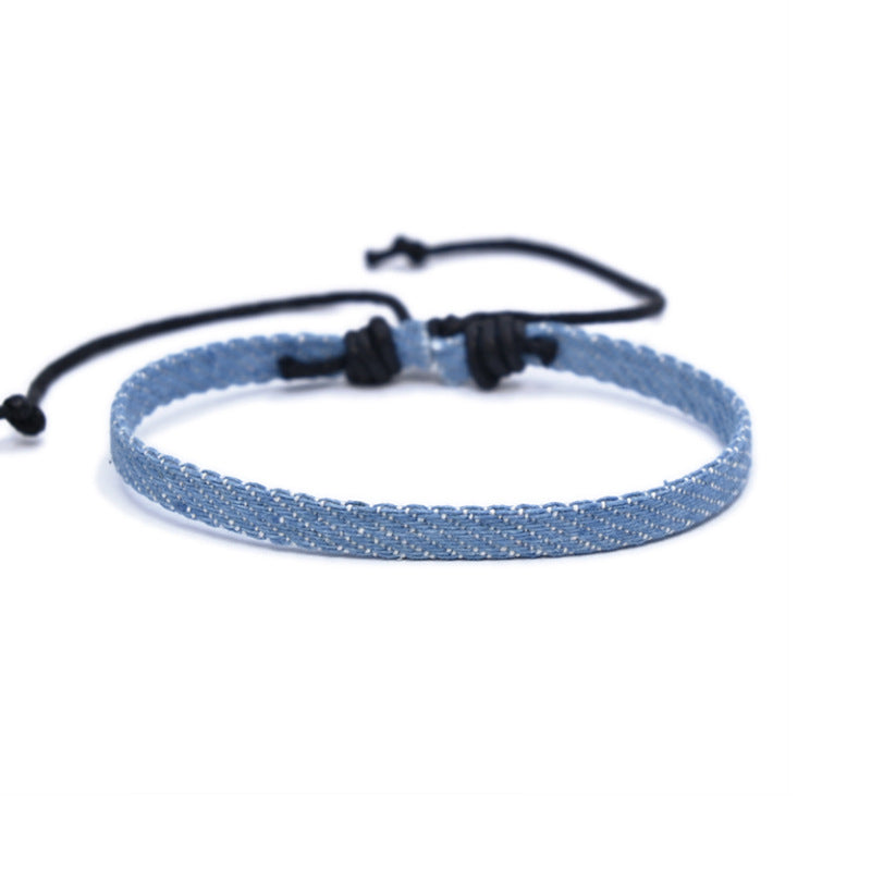 Gold Wax Rope Adjustable Ribbon Carrying Bracelet