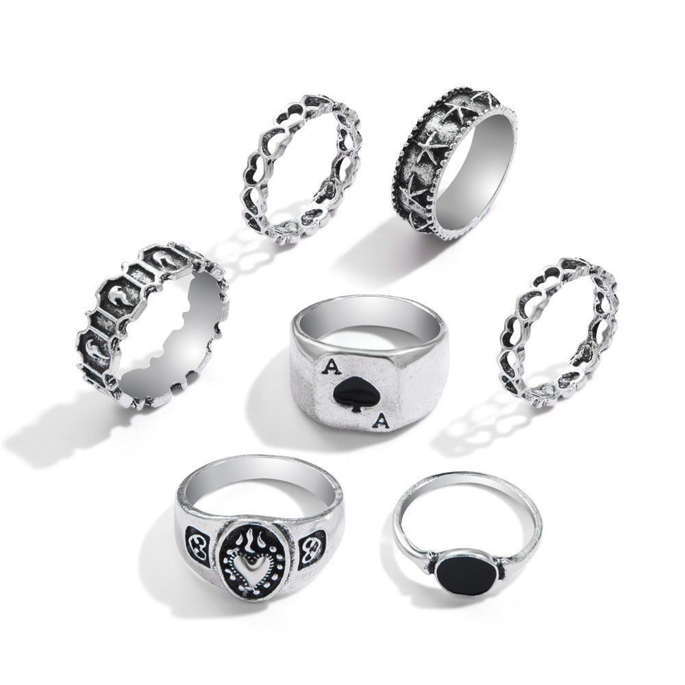 Women's & Men's & Personality Creative Retro And Exaggerated Metal Playing Rings