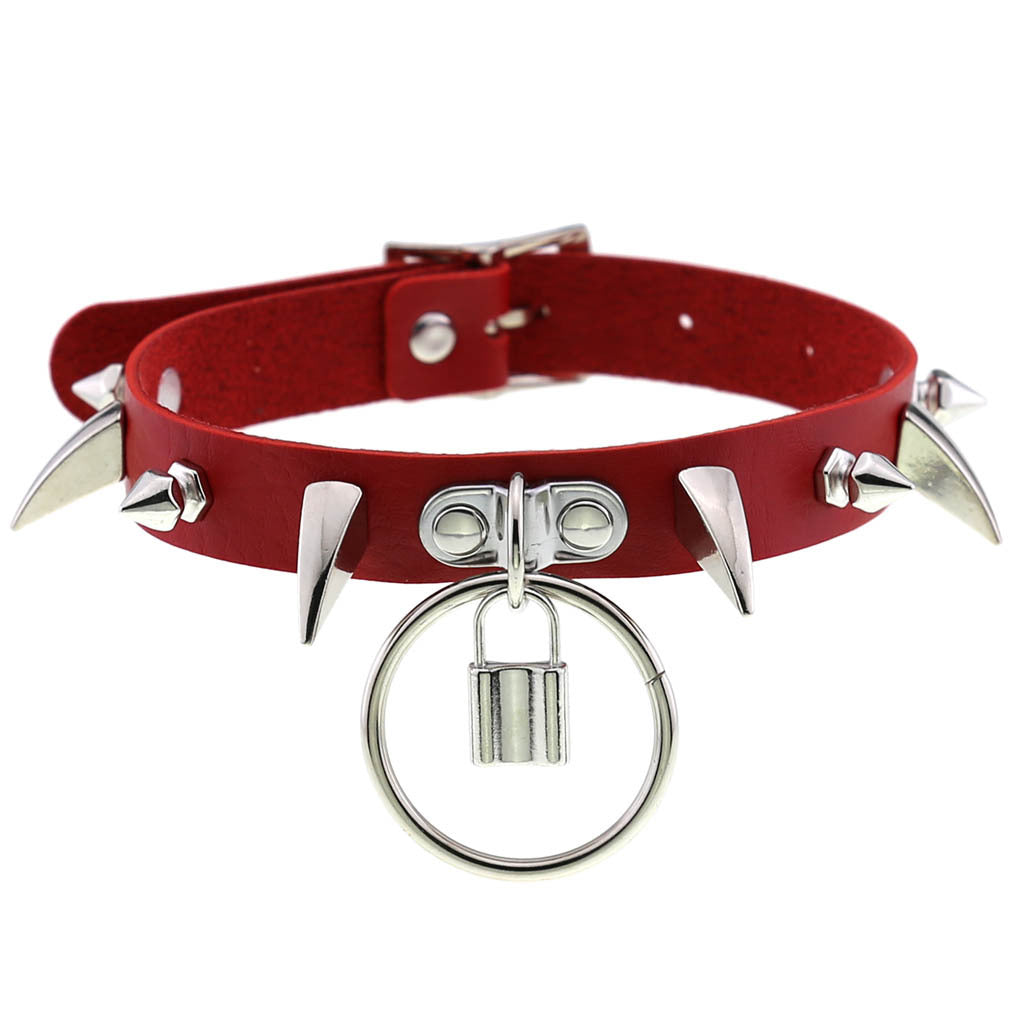 Collier à rivets en corne de cuir, colliers suspendus de personnalité