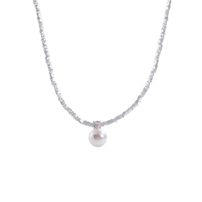 Colliers légers à chaîne de clavicule avancée au design perlé pour femmes