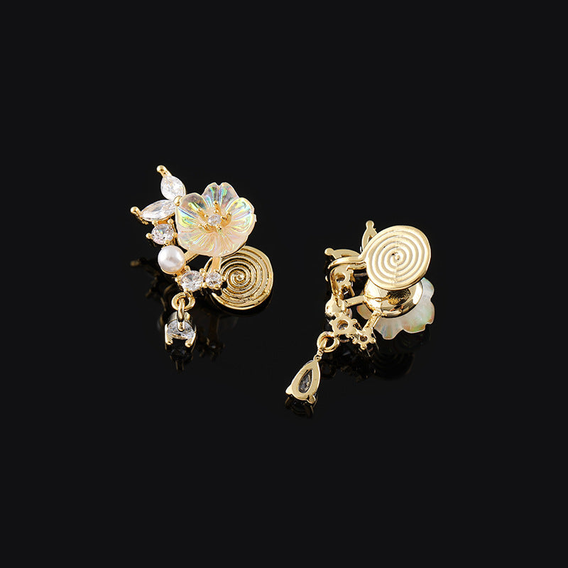 Flower French Summer One-piece Mosquito Coil Ear Clip