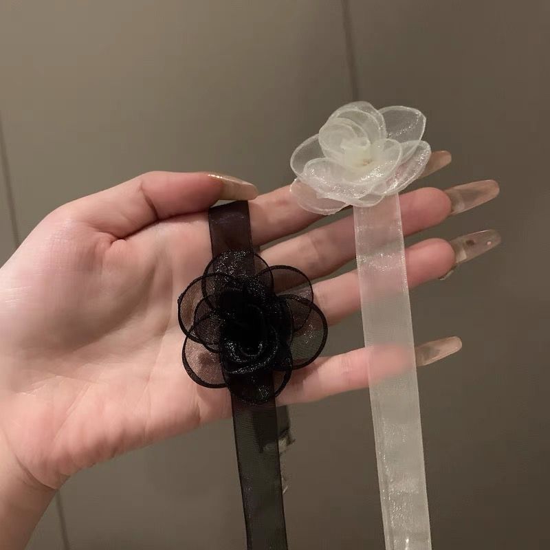 Colliers de collier de fleur de chaîne de clavicule femelle de corde