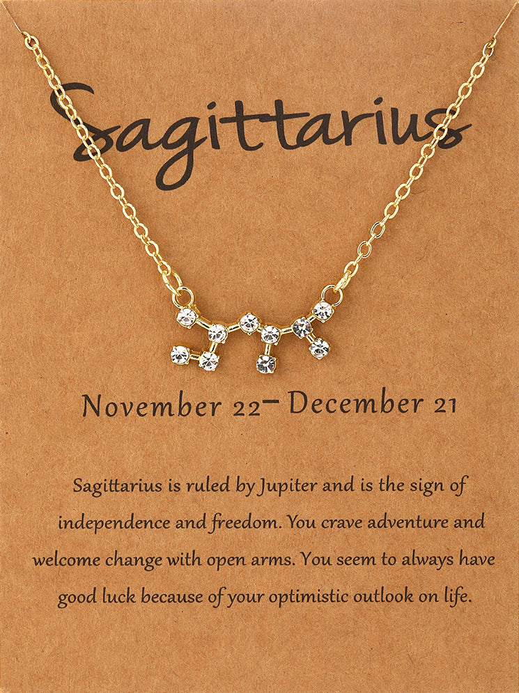 Style Simple Accessories Design Zircon Constellation Necklaces