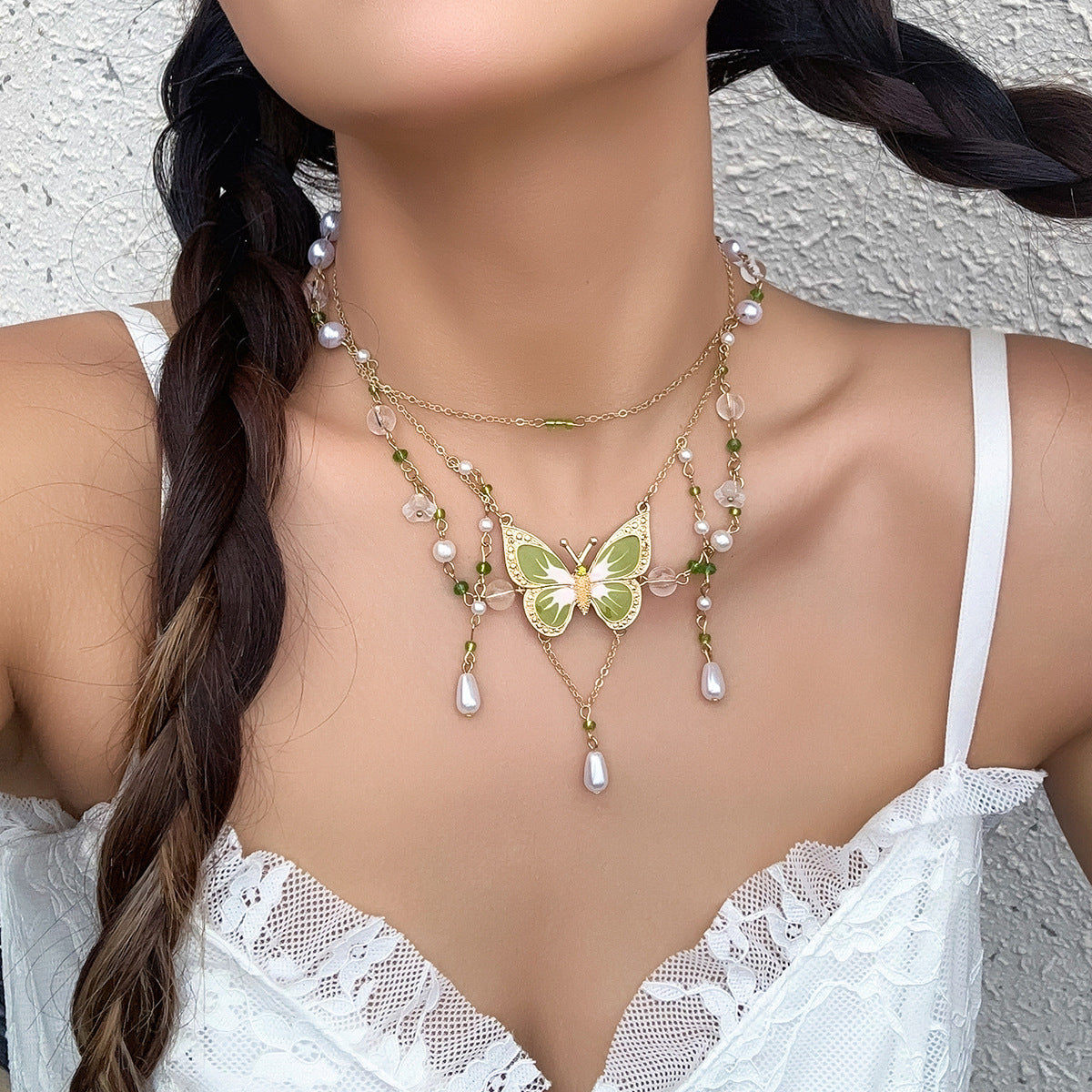 Beaded Niche Design Sweet Cool Butterfly Necklaces