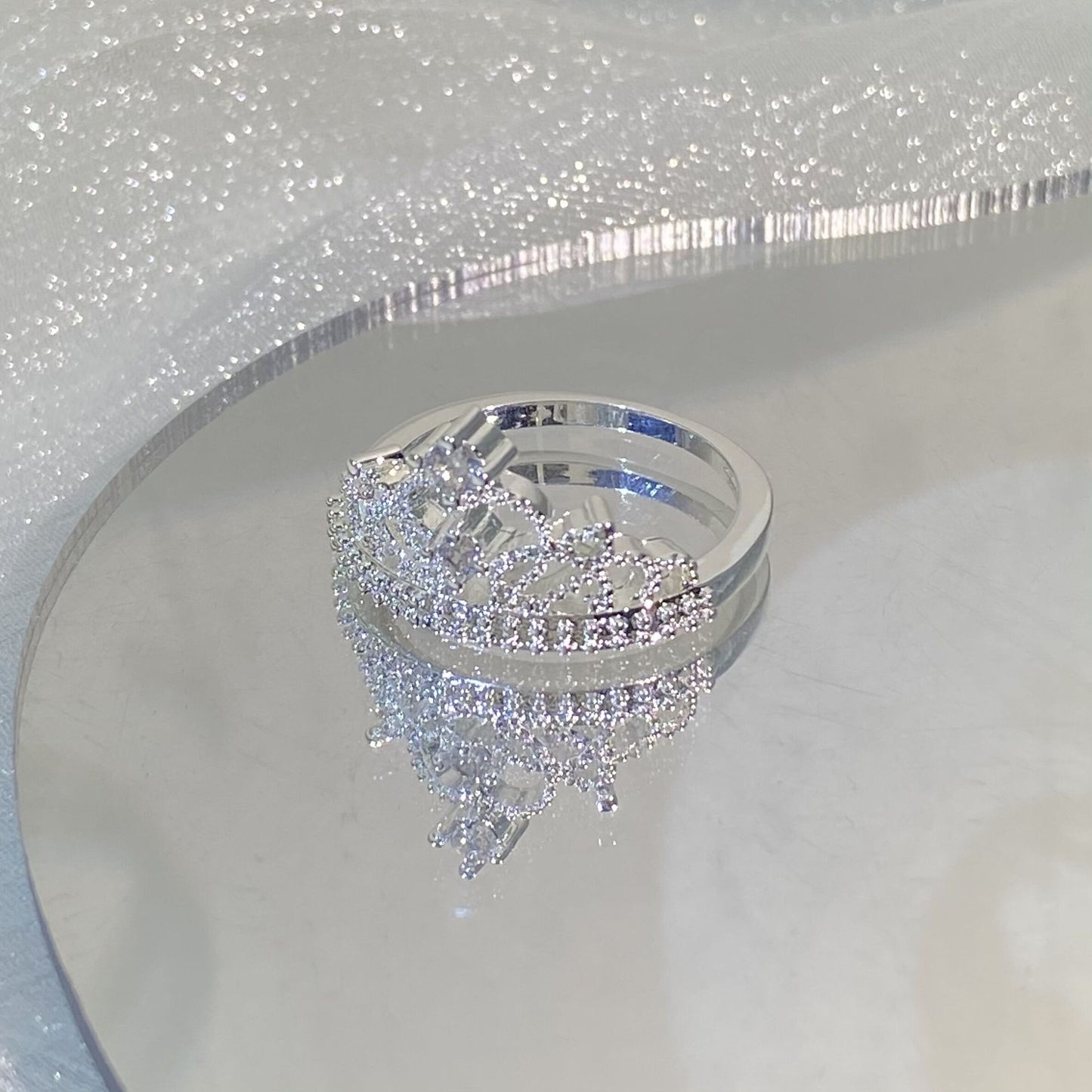 Micro Inlaid Zircon Crown Personality Ornament Rings