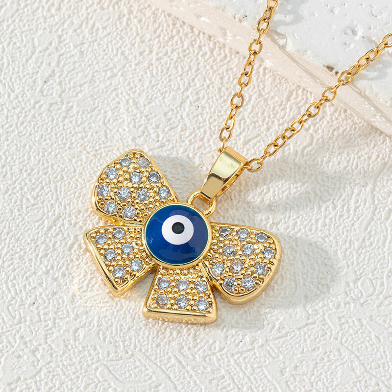 Wind Devil's Eye French Oil Drop Necklaces
