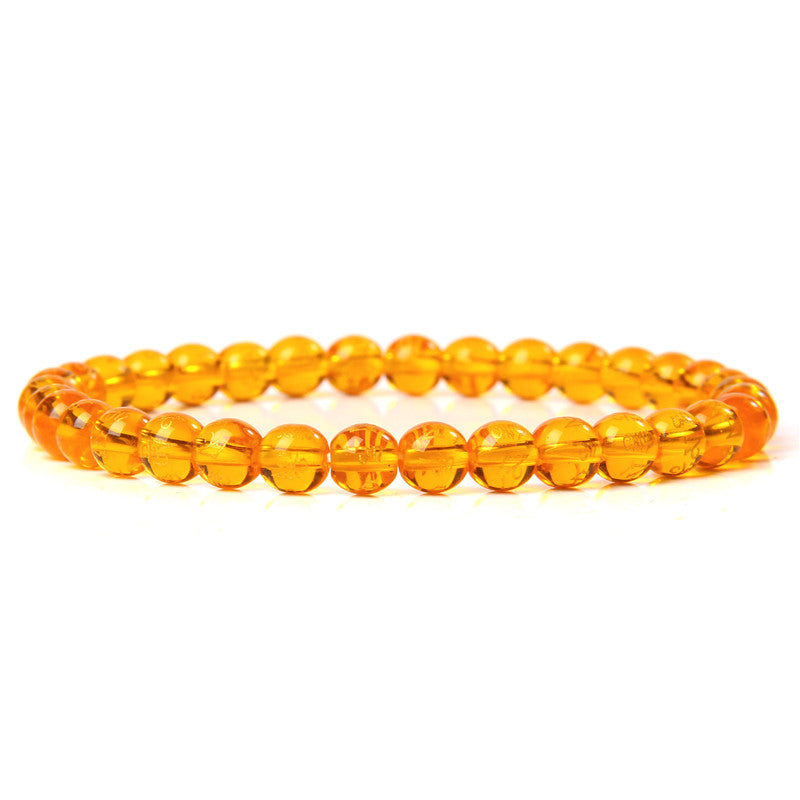 Women's Stone Purple Agate Handmade Round Beads Bracelets