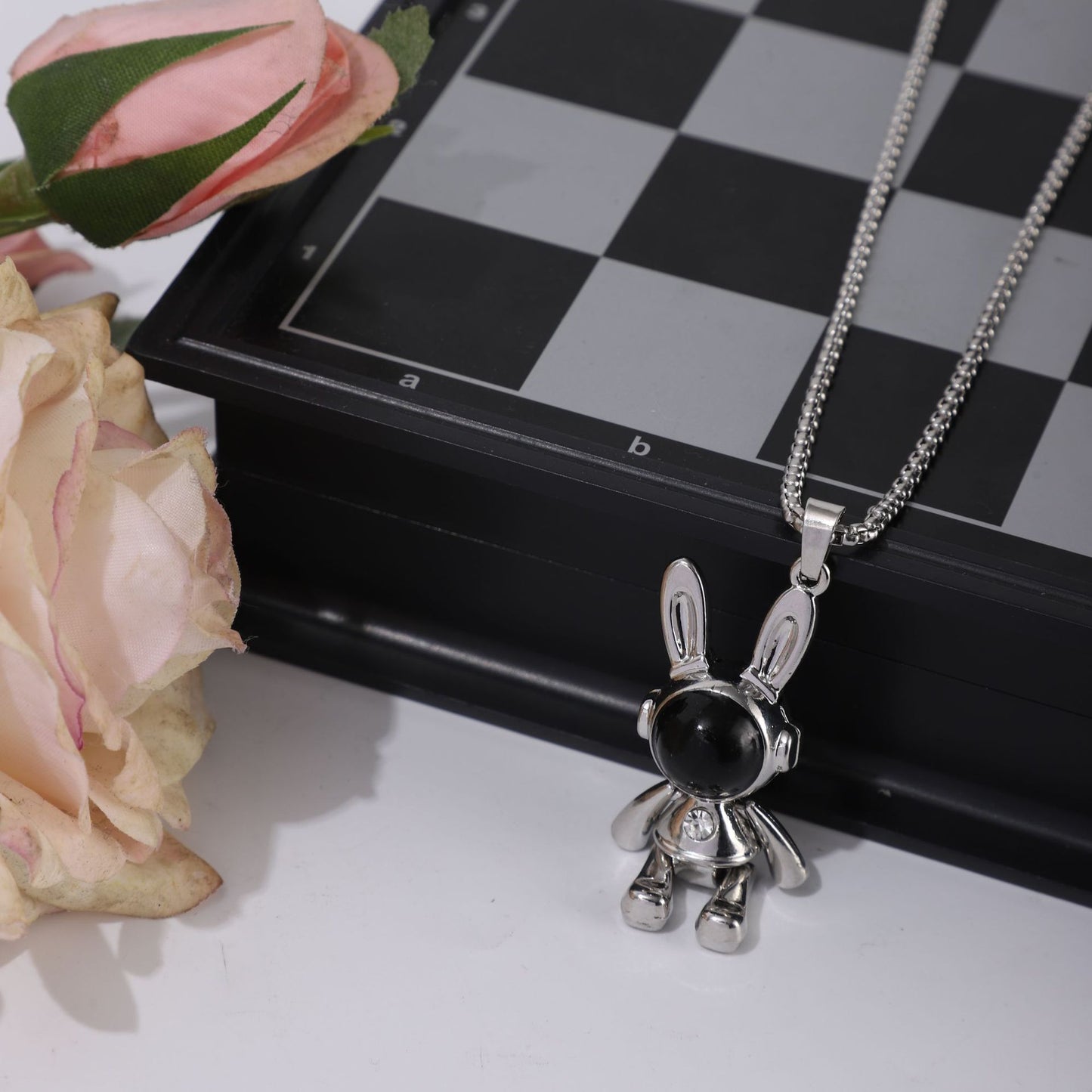 Women's & Men's Movable Mechanical Rabbit Hip Hop Fashion Necklaces