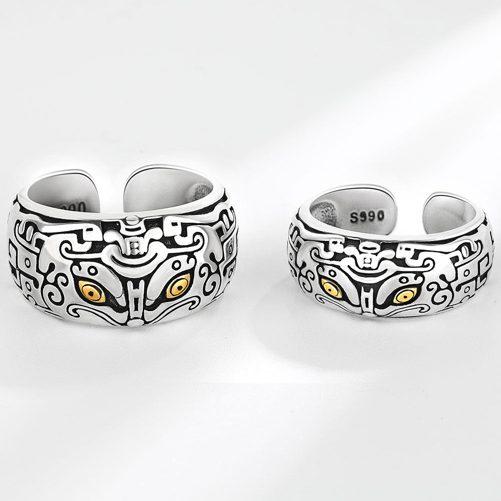 Men's Thai Sier God Beast Gluttonous Hipster Power Style Rings