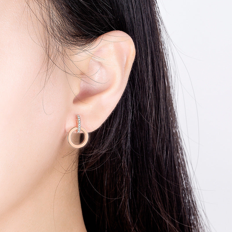 Irresistible Na Bi Sier Needle Han Earrings