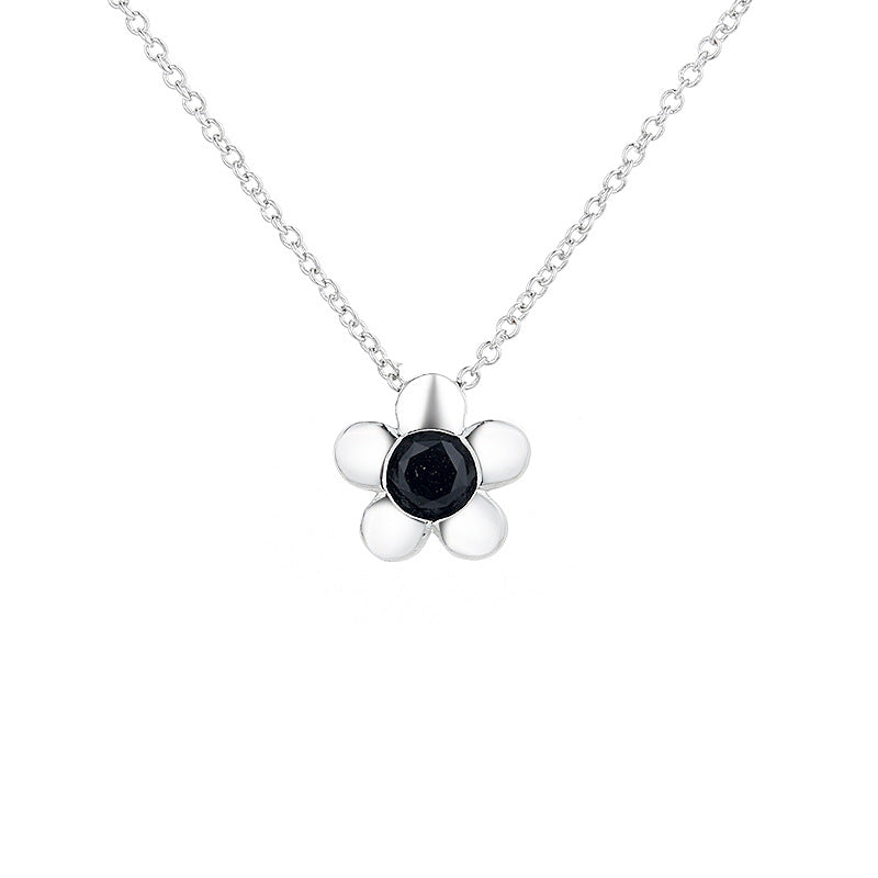 Colliers en diamant pour femmes, petite fleur, simples, doux et cool