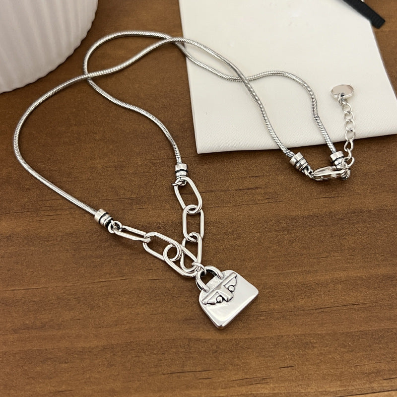 Pendentif de sac solide au Design de Niche coréenne pour femmes, pour colliers simples à la mode