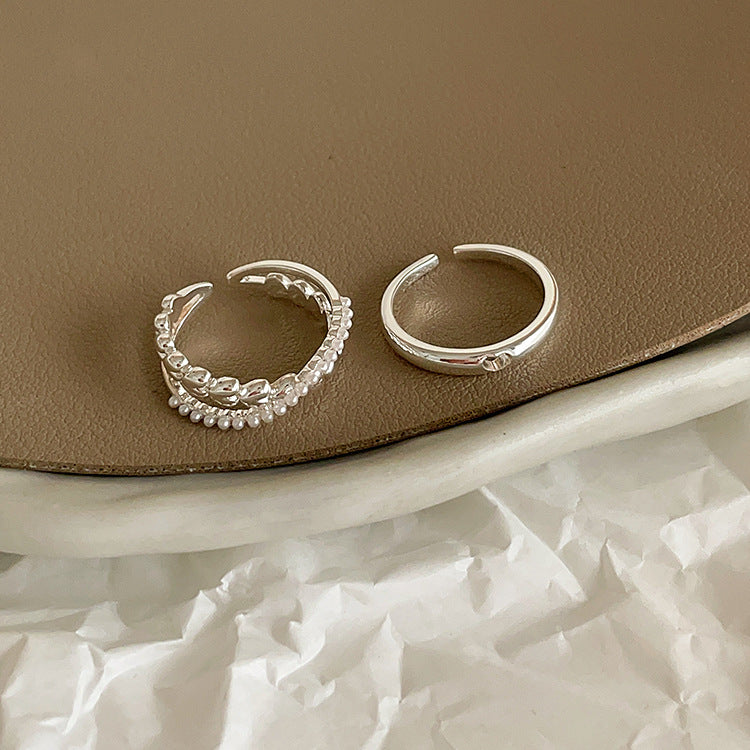 Damen-Ringe im Anzug-Design mit hohler Liebe und Herzform aus Metall