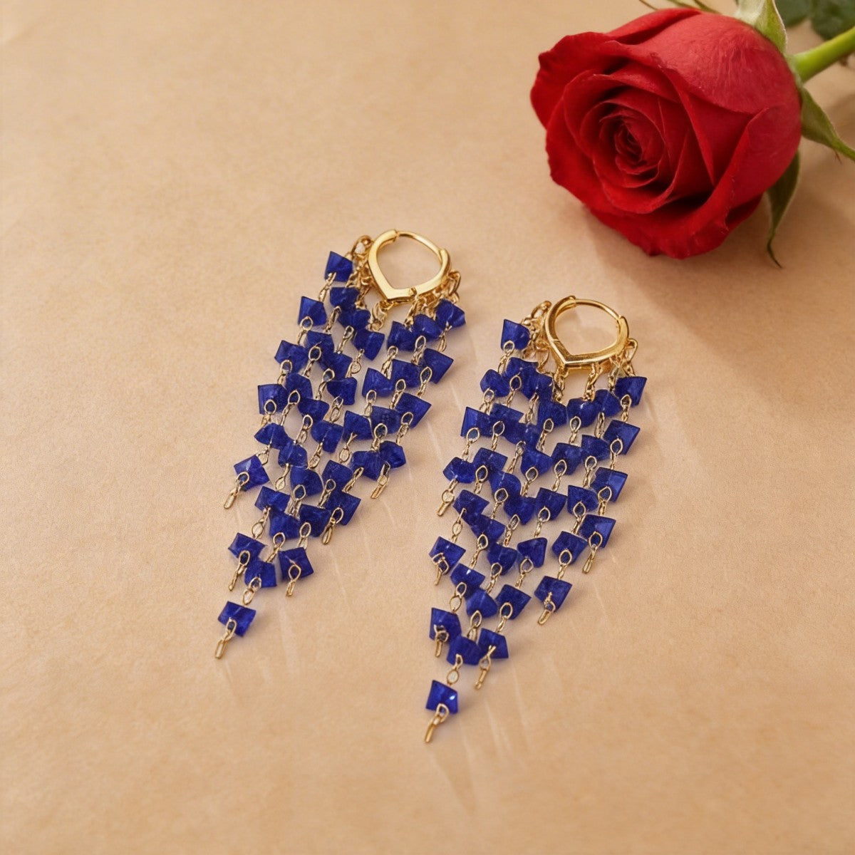 Women's Temperament Wild Crystal Tassel Ear Clip For Long Fashion Earrings