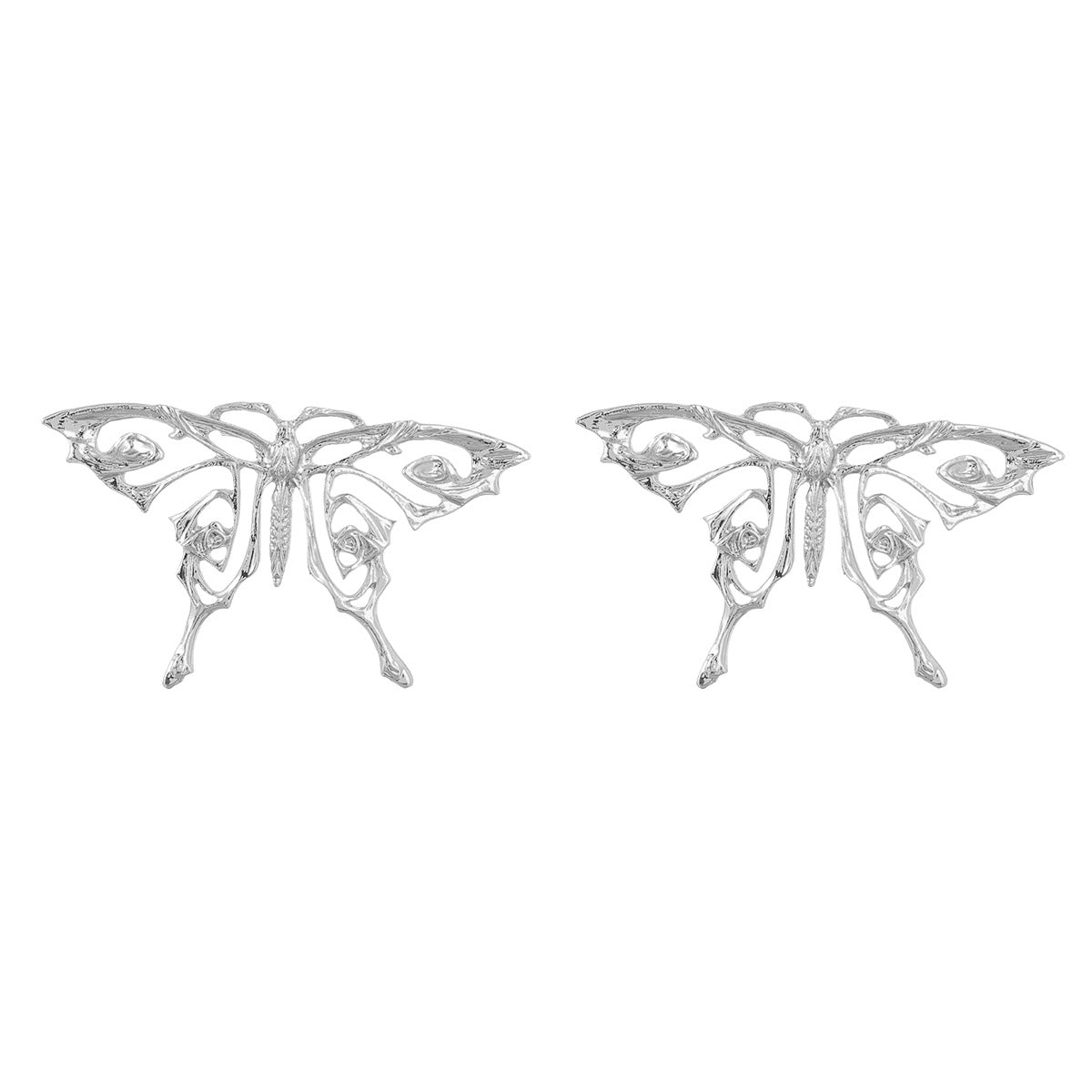 Women's Retro Eye-catching Hollow Alloy Butterfly Elegant Earrings