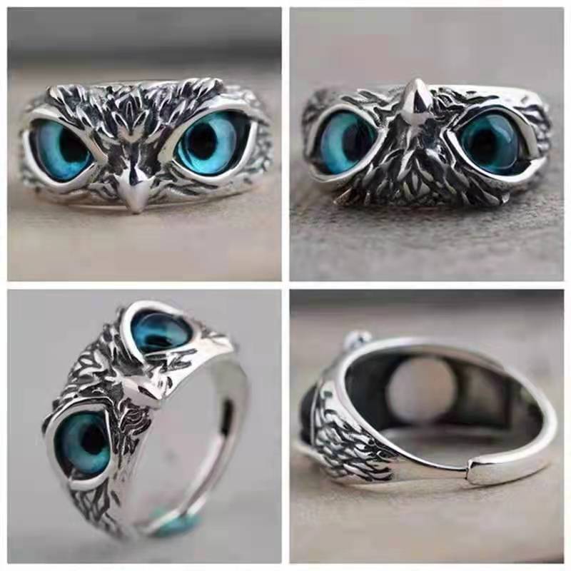 Prime Silber Blue Eyes Owl Devil's Armbänder für Damen