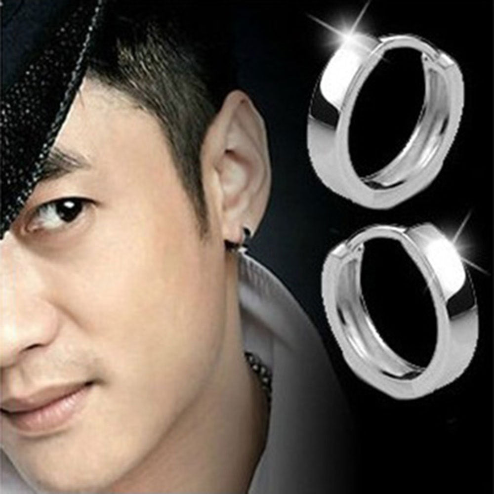 Women's & Men's & Fashion Sier-plated Ear Glossy And Earrings