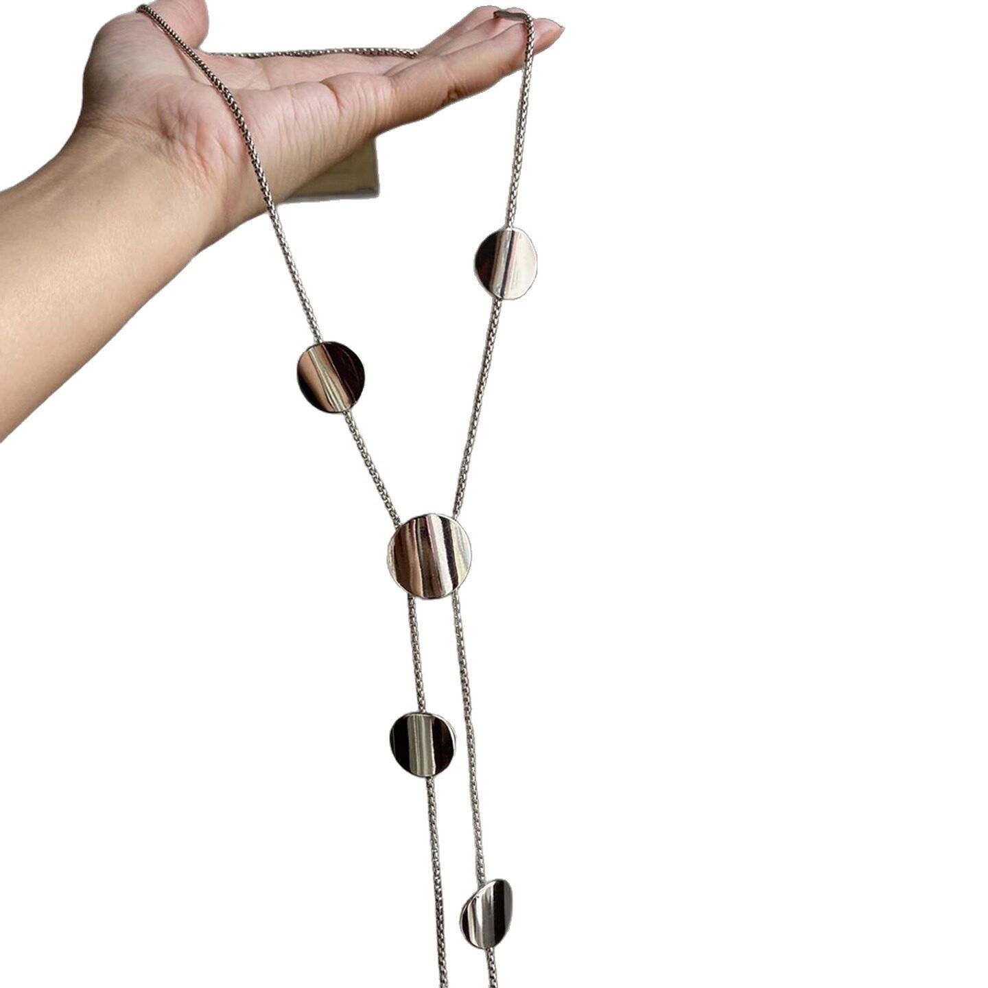 Women's Long Geometric High-grade Light Luxury Minority Personality Elegant Sweater Chain Necklaces