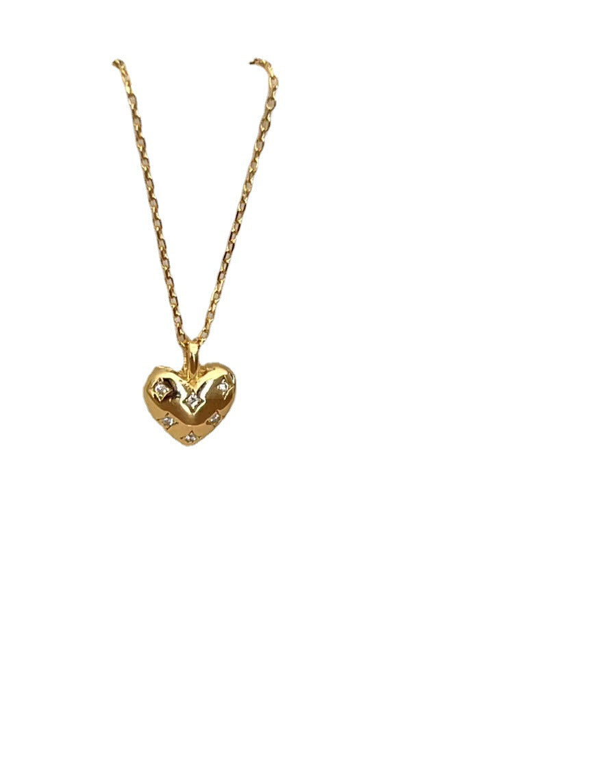 Women's Cold Heart-shaped Zircon With Weekend Sterling Necklaces