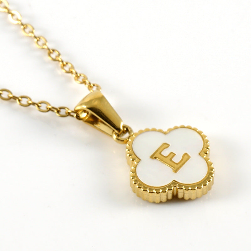 Women's Four-leaf Clover Pendant Stainless Steel Gold Necklaces