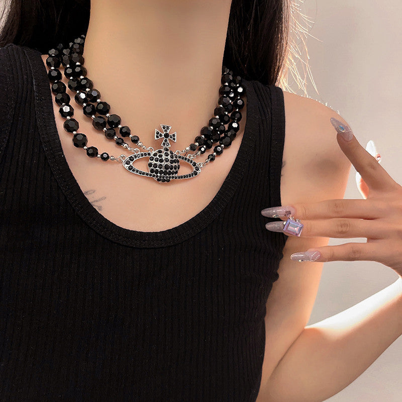 Colliers de clavicule personnalisés rétro gothiques en diamant pour femmes