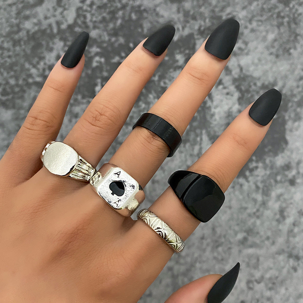 Women's & Men's & Personality Creative Retro And Exaggerated Metal Playing Rings