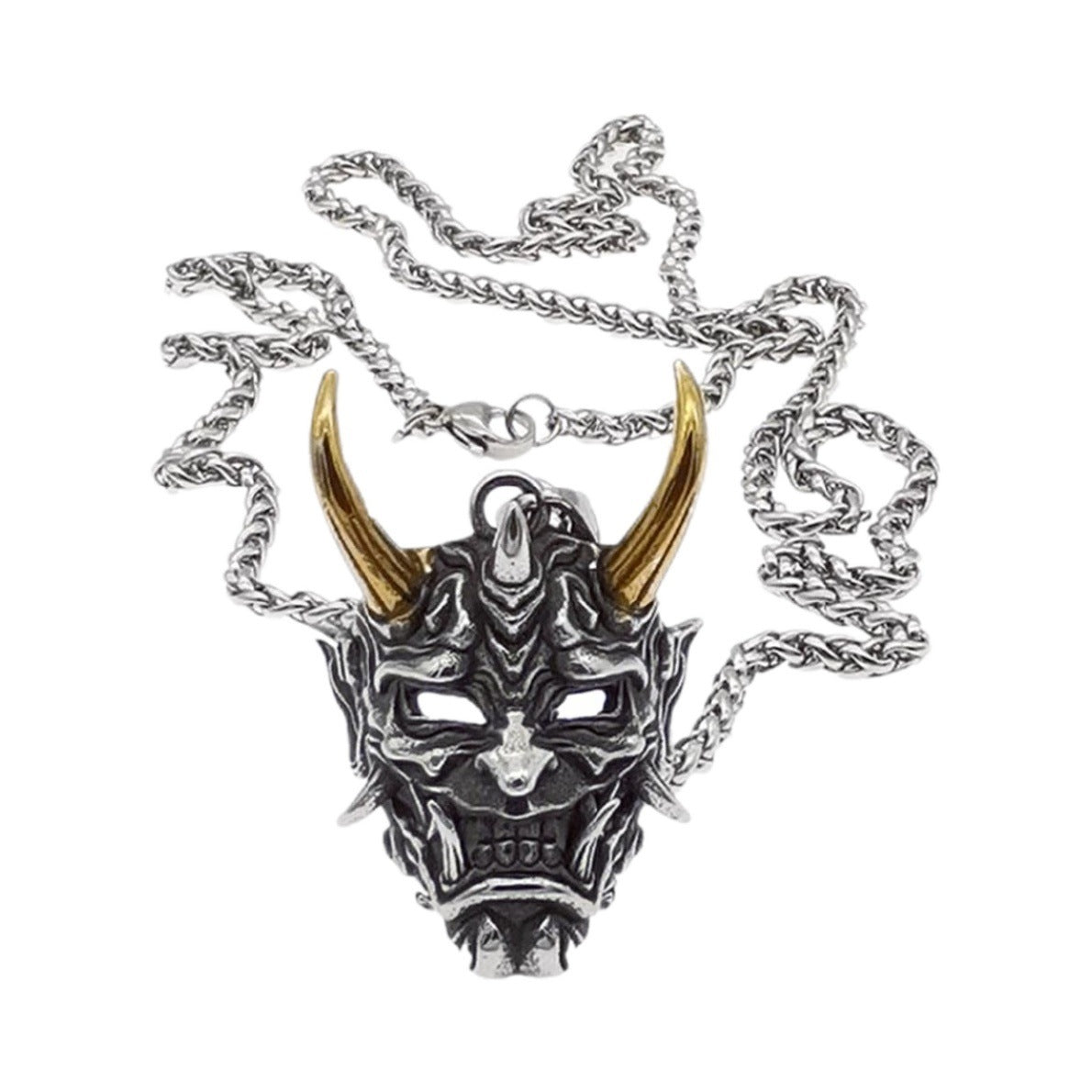 Pendentif masque pour hommes, colliers hip hop cool et uniques