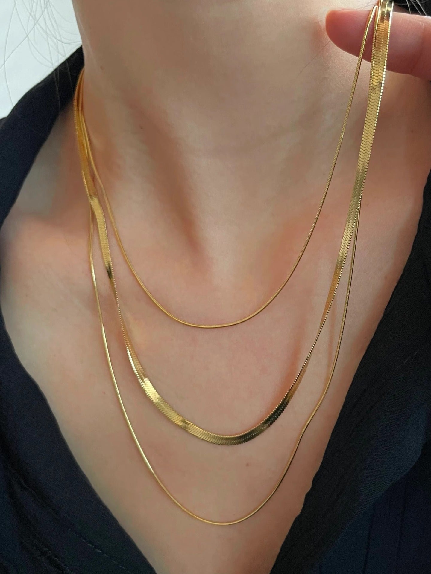 Women's Bones Chain Titanium Steel Gold Long Personalized Cold Style Necklaces