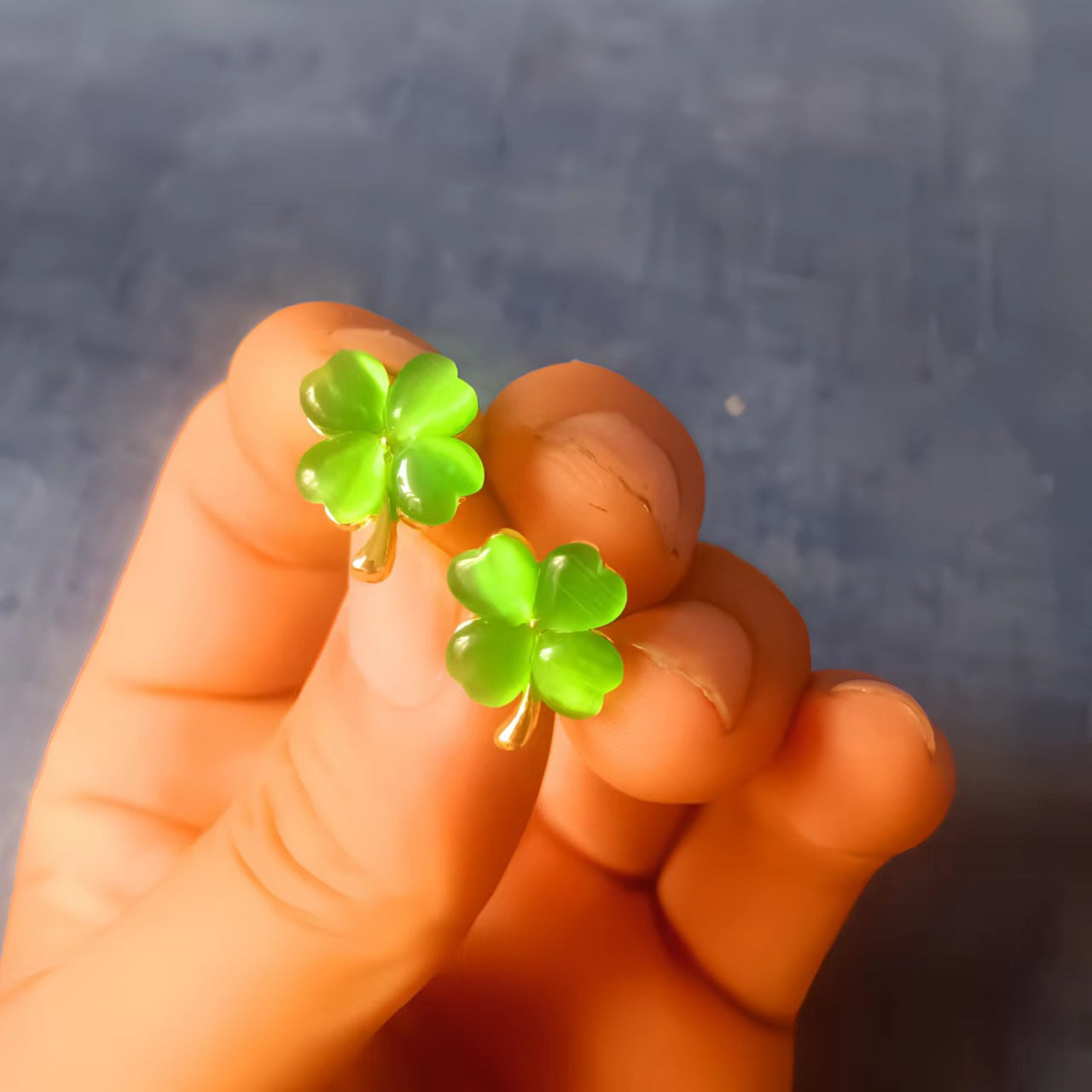 Women's Clover Summer Small Fresh Trendy Niche High-grade Ear Stud Earrings