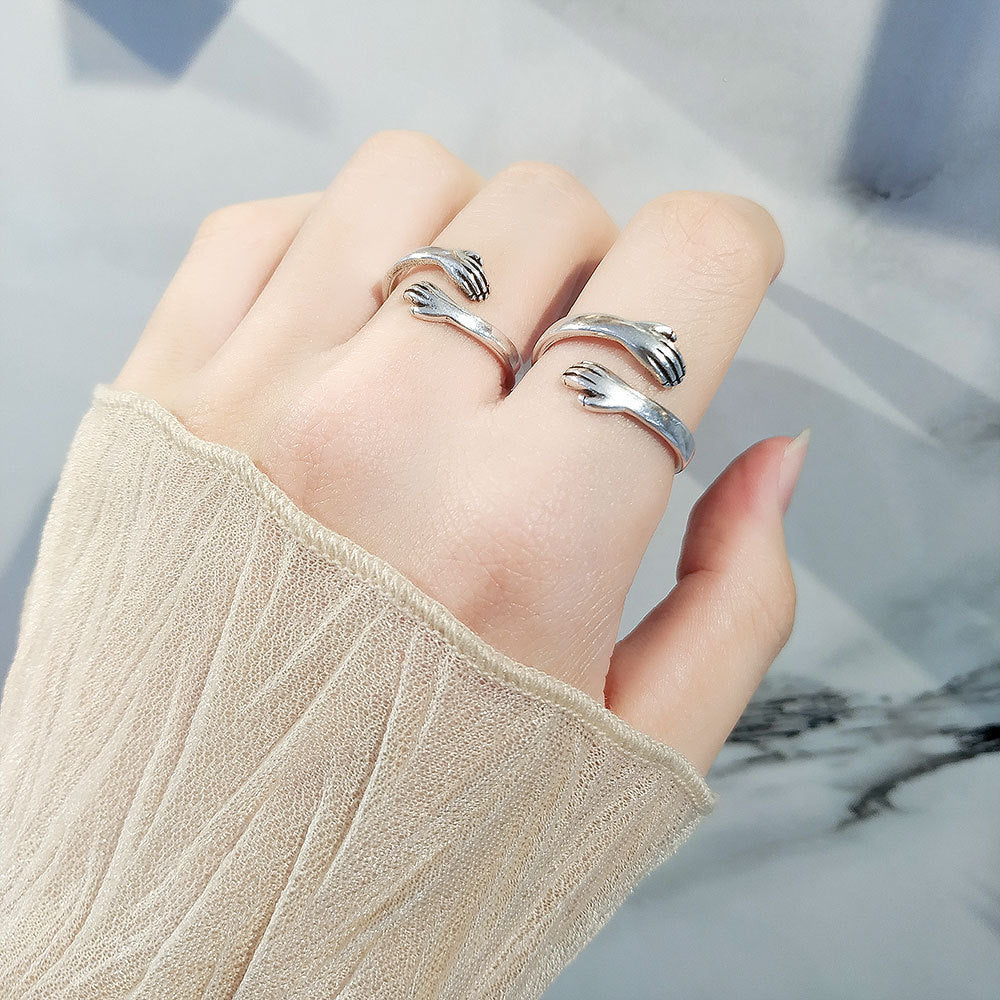 Love Hug Couple Korean Fashion Personalized Rings