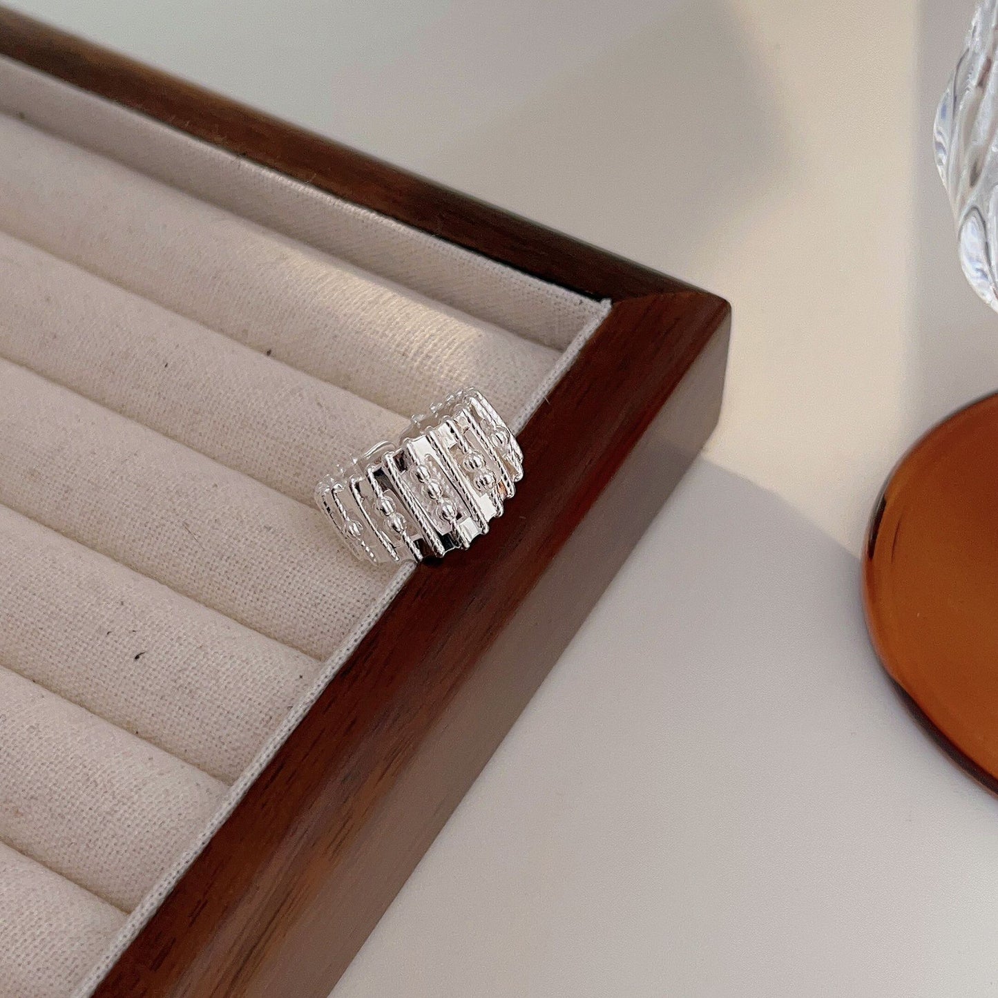 Constant Sterling Sier Winding Open Female Rings