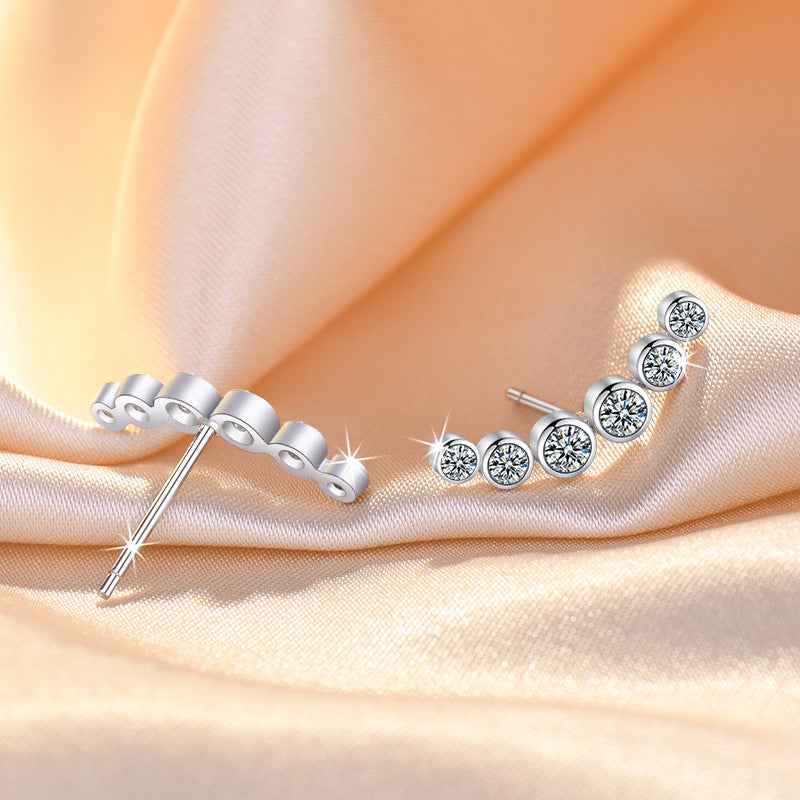Zircon Simple Tassel Female French Fairy Mori Earrings
