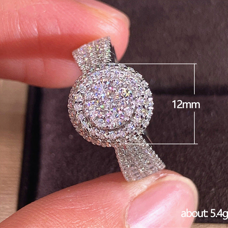 Exquisite Diamant-Simulations-Super-Flash-Kupfer-Frauenringe