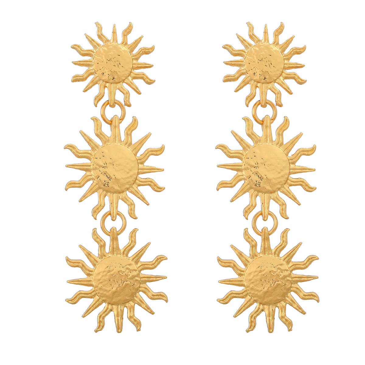 Damen-Ohrringe mit Sommerblumen-Motiv, Metall-Legierung, Sonnenblumen-Ohrringe