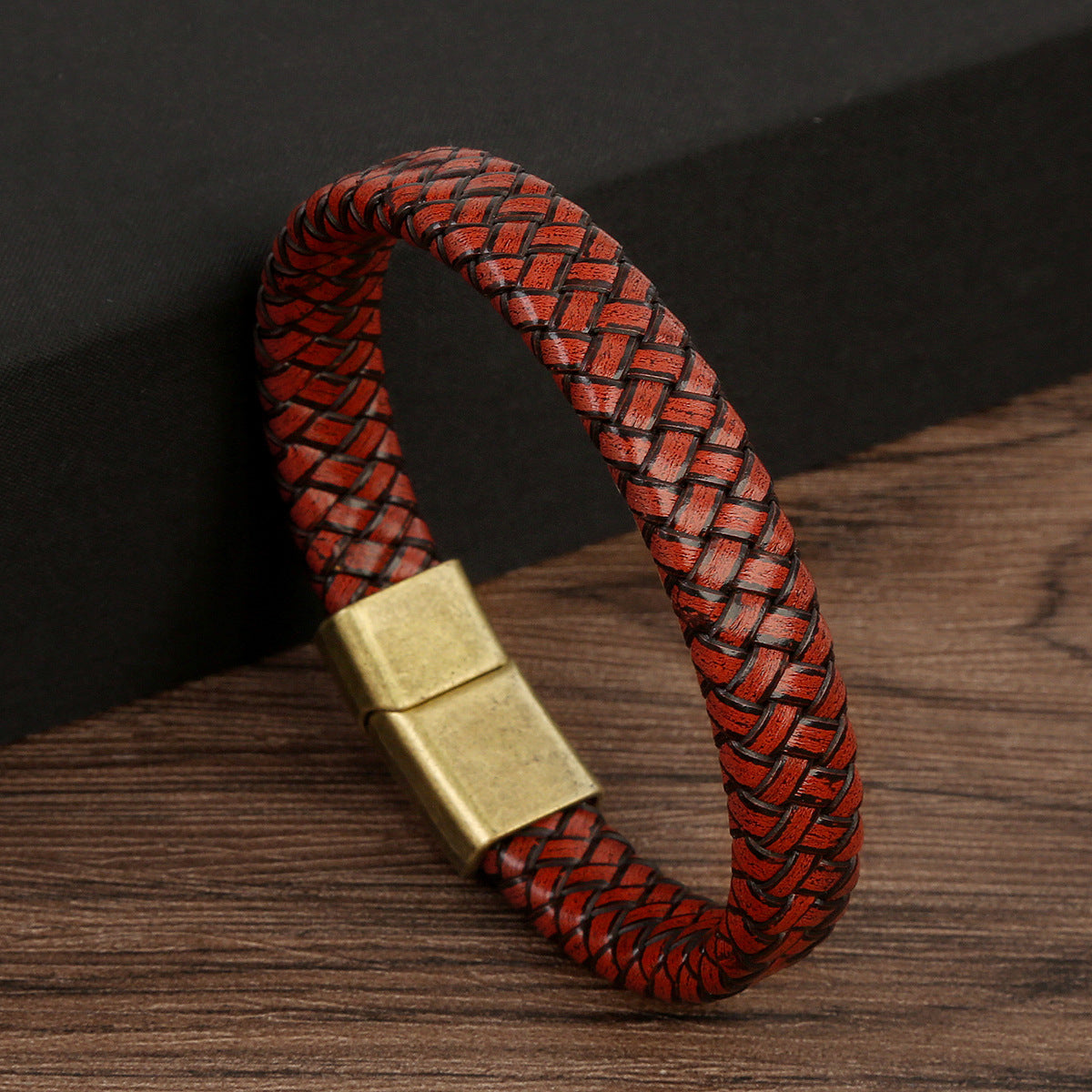 Men's Fashion Jewelry Genuine Leather Handmade Magnetic Bracelets