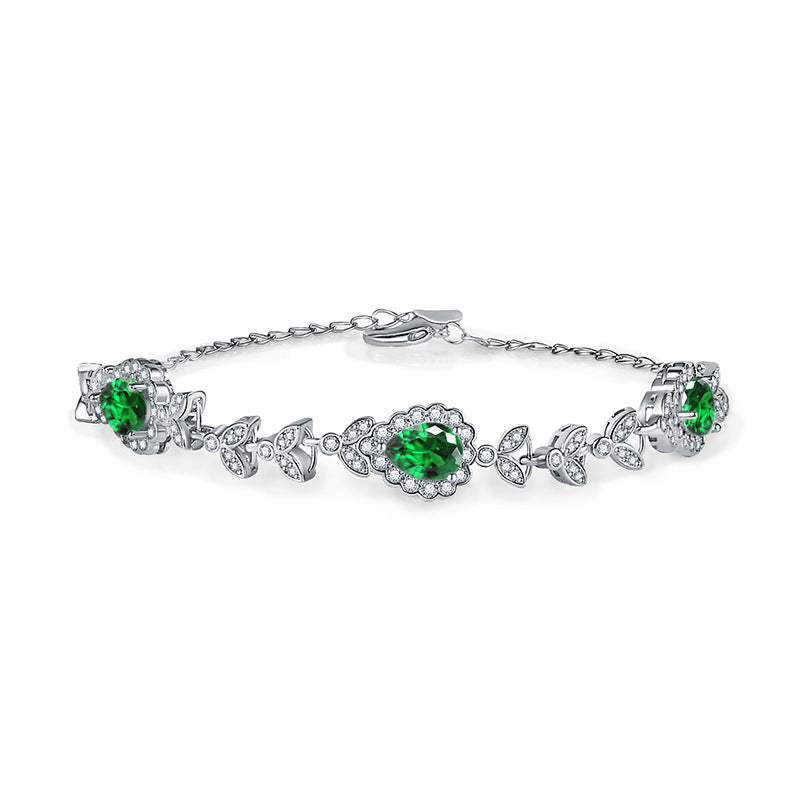 Farbige Edelsteine Smaragd Taubenblutrote Armbänder