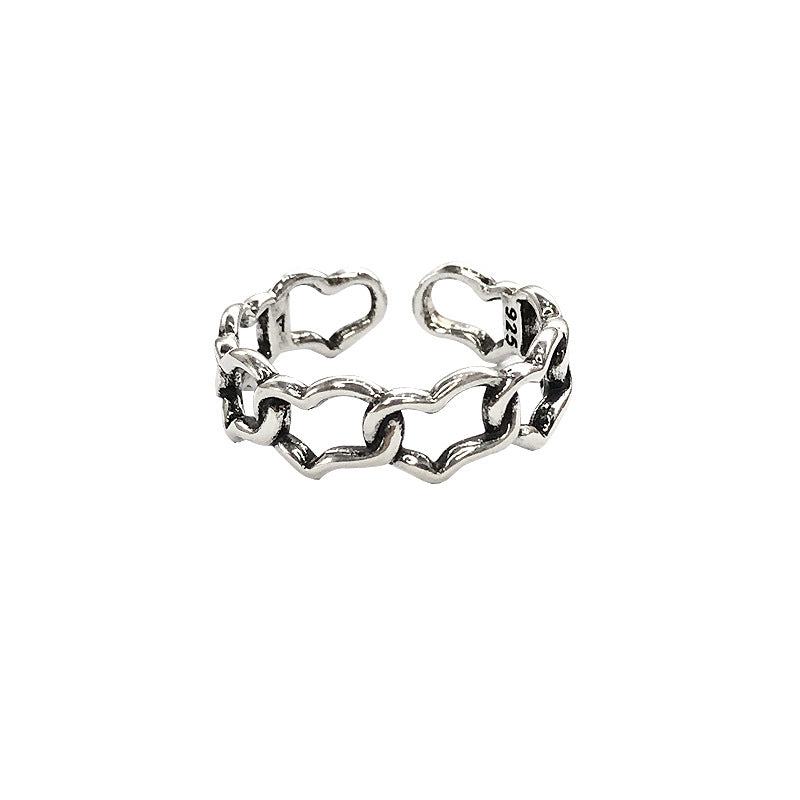 Weave Love Couple Female Cold Wind Rings