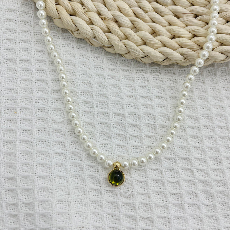 Colliers en pierre porte-bonheur pour femmes, chaîne de clavicule, pierre de naissance