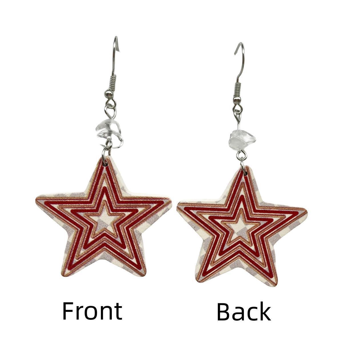 Accessories Five-pointed Star Wind Personalized Eardrops Earrings