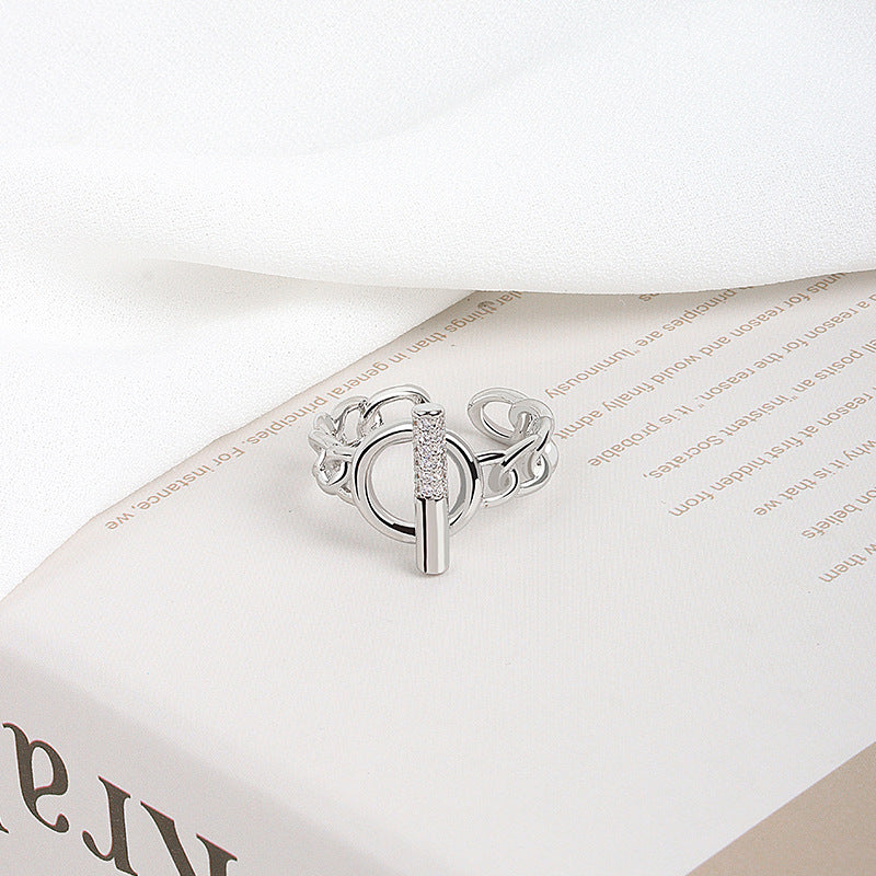 Women's Buckle Chain Light Luxury Index Finger Rings