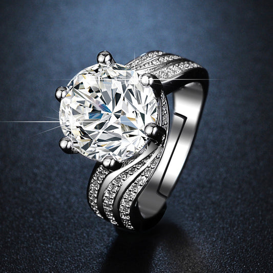 Princess Diamond Big Luxury Karat Artificial Rings
