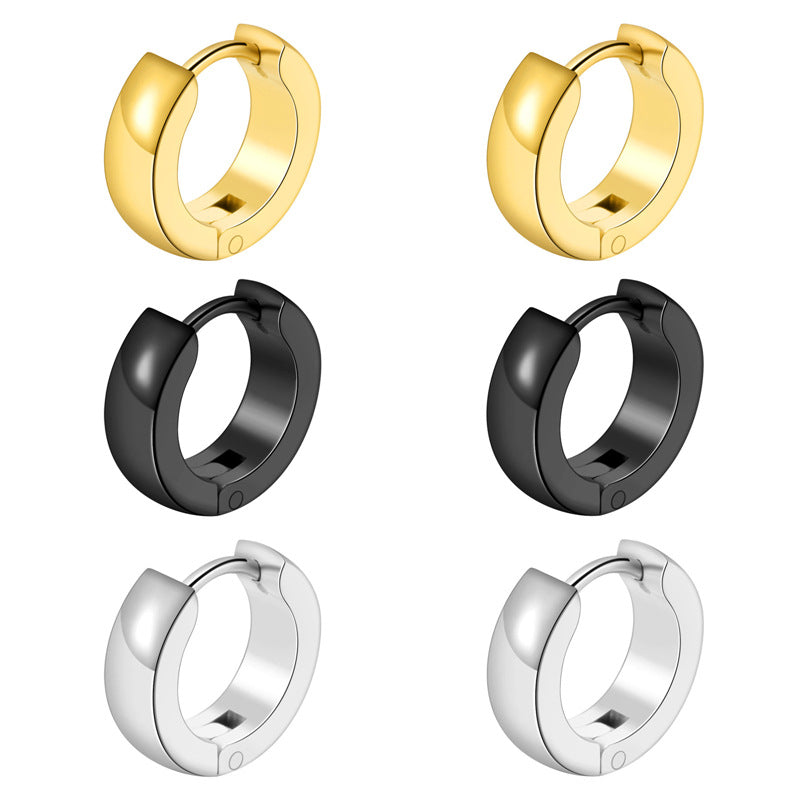 Handmade Polished High Quality Stainless Steel Unisex Spherical Arc Rings