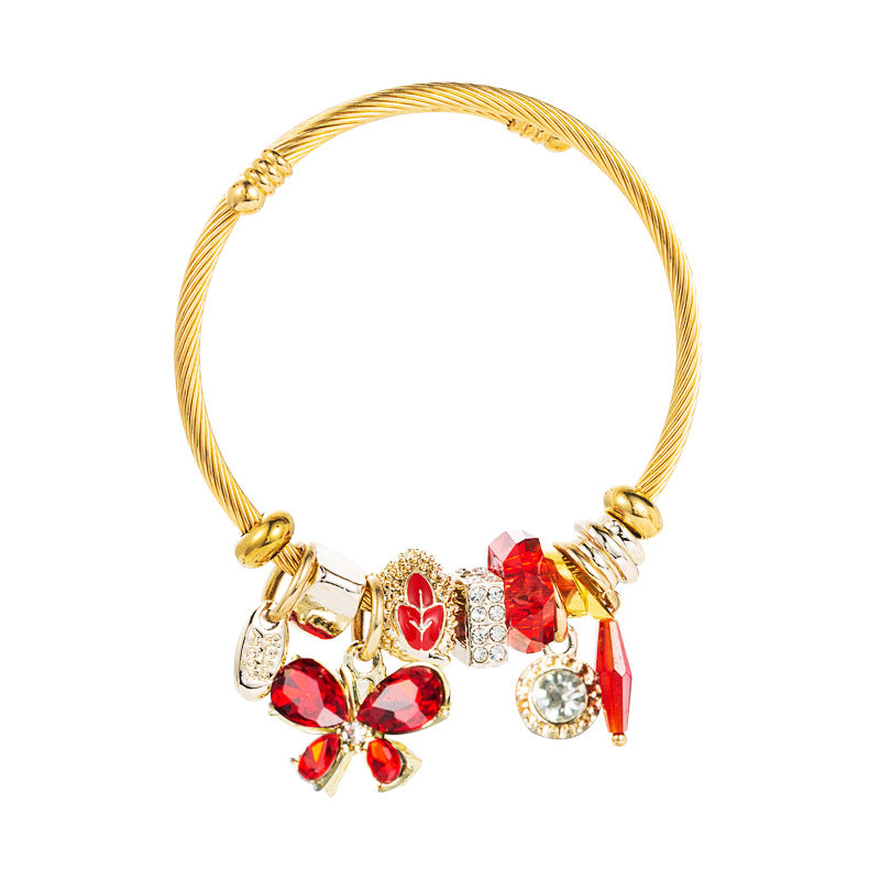Mode Schmetterling Anhänger weiblich Gold mehr Armbänder