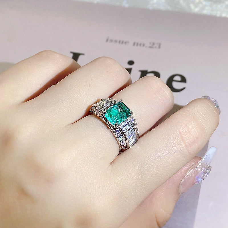 Inlaid Artificial Cultivation High Carbon Quality Princess Rings