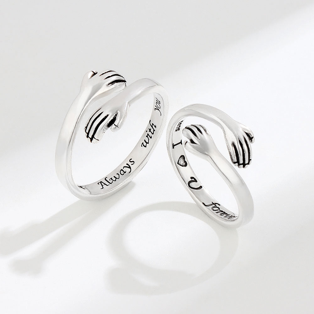 Love Hug Couple Korean Fashion Personalized Rings
